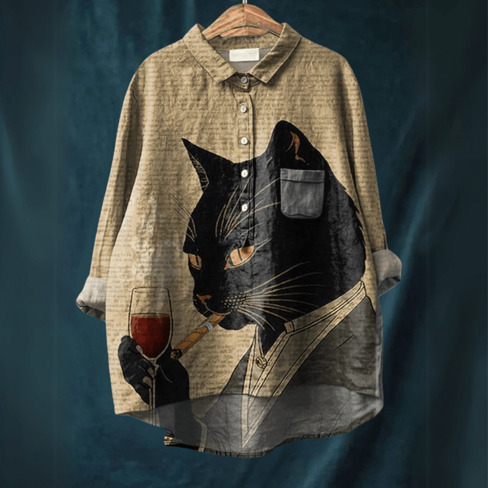 LUCIA™ - Cat Art Shirt - Beaumonts Closet Toronto
