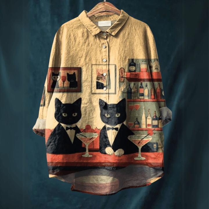 LUCIA™ - Cat Art Shirt - Beaumonts Closet Toronto