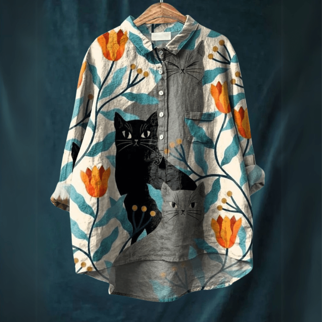 LUCIA™ - Cat Art Shirt - Beaumonts Closet Toronto