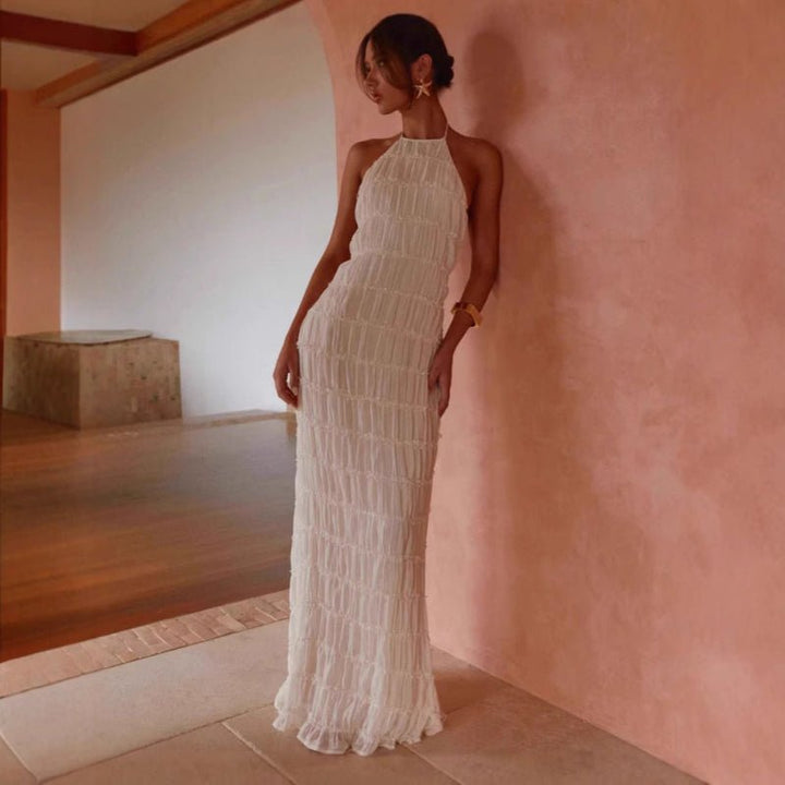 LUNET™ - Elegant Sleeveless Backless Bodycon Maxi Dress - Beaumonts Closet Toronto