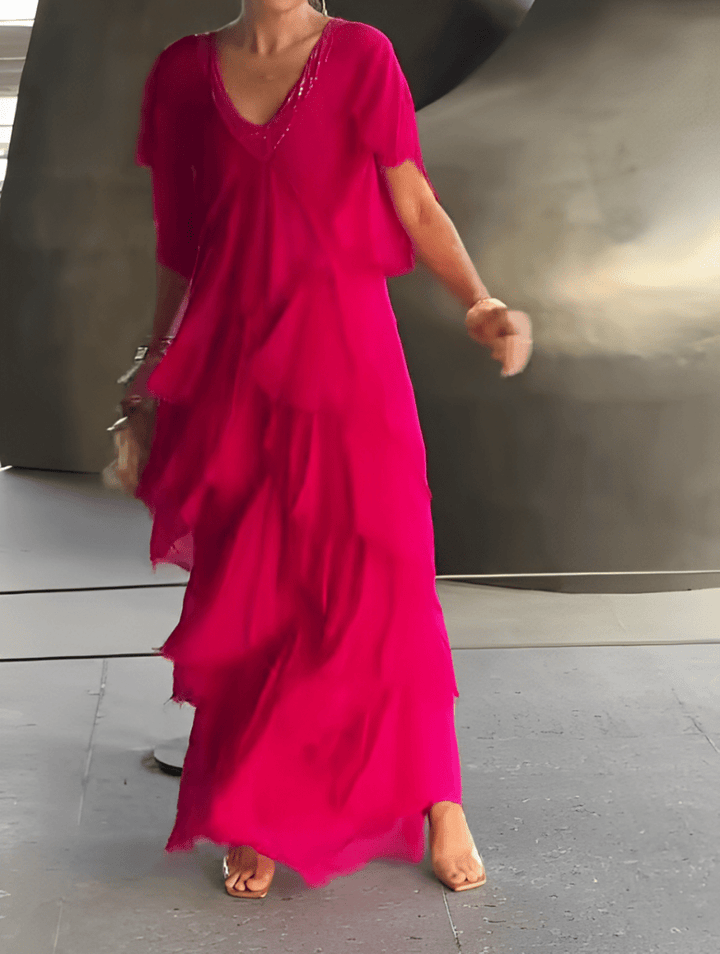 LYNETTE™ - Elegant Flowing Long Dress - Beaumonts Closet Toronto