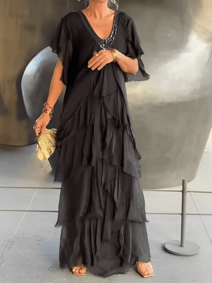 LYNETTE™ - Elegant Flowing Long Dress - Beaumonts Closet Toronto