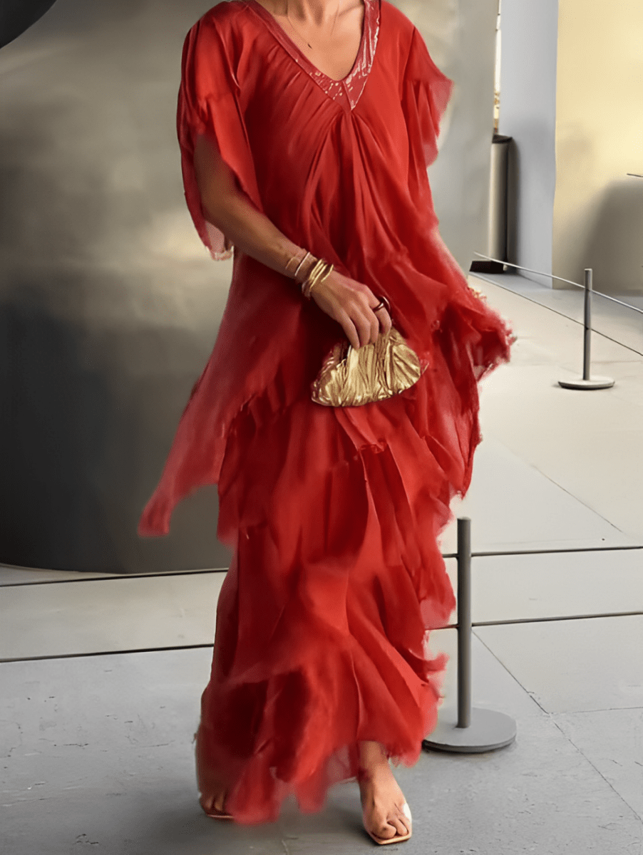 LYNETTE™ - Elegant Flowing Long Dress - Beaumonts Closet Toronto