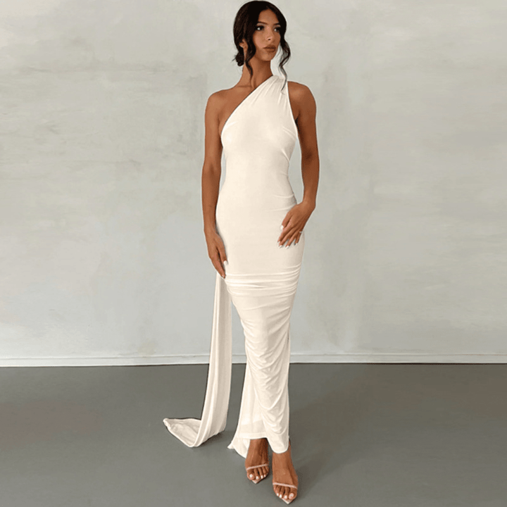 MARGOT™ - Elegant Sleeveless Evening Halter Bodycon Dress - Beaumonts Closet Toronto