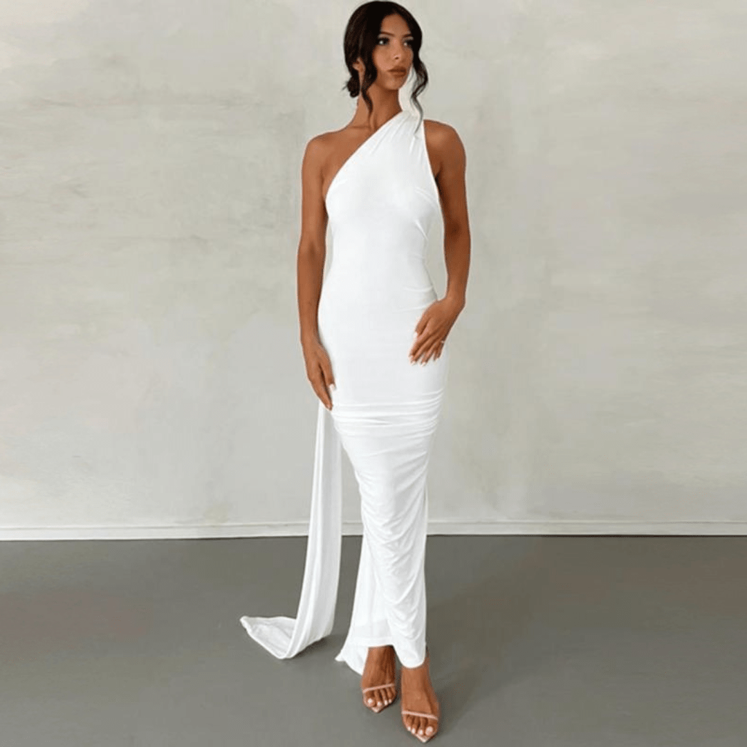 MARGOT™ - Elegant Sleeveless Evening Halter Bodycon Dress - Beaumonts Closet Toronto