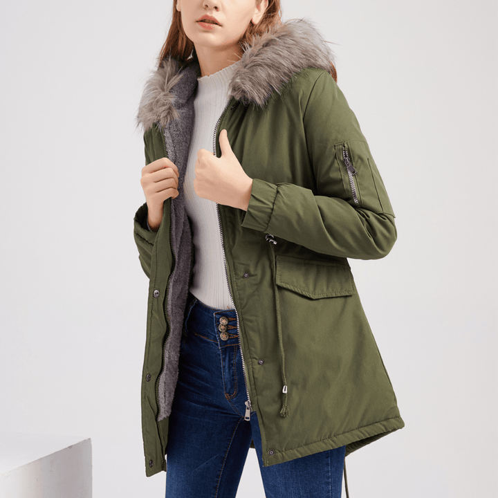 MARINA™ | Warm Velvet - Trimmed Parka - Beaumonts Closet Toronto