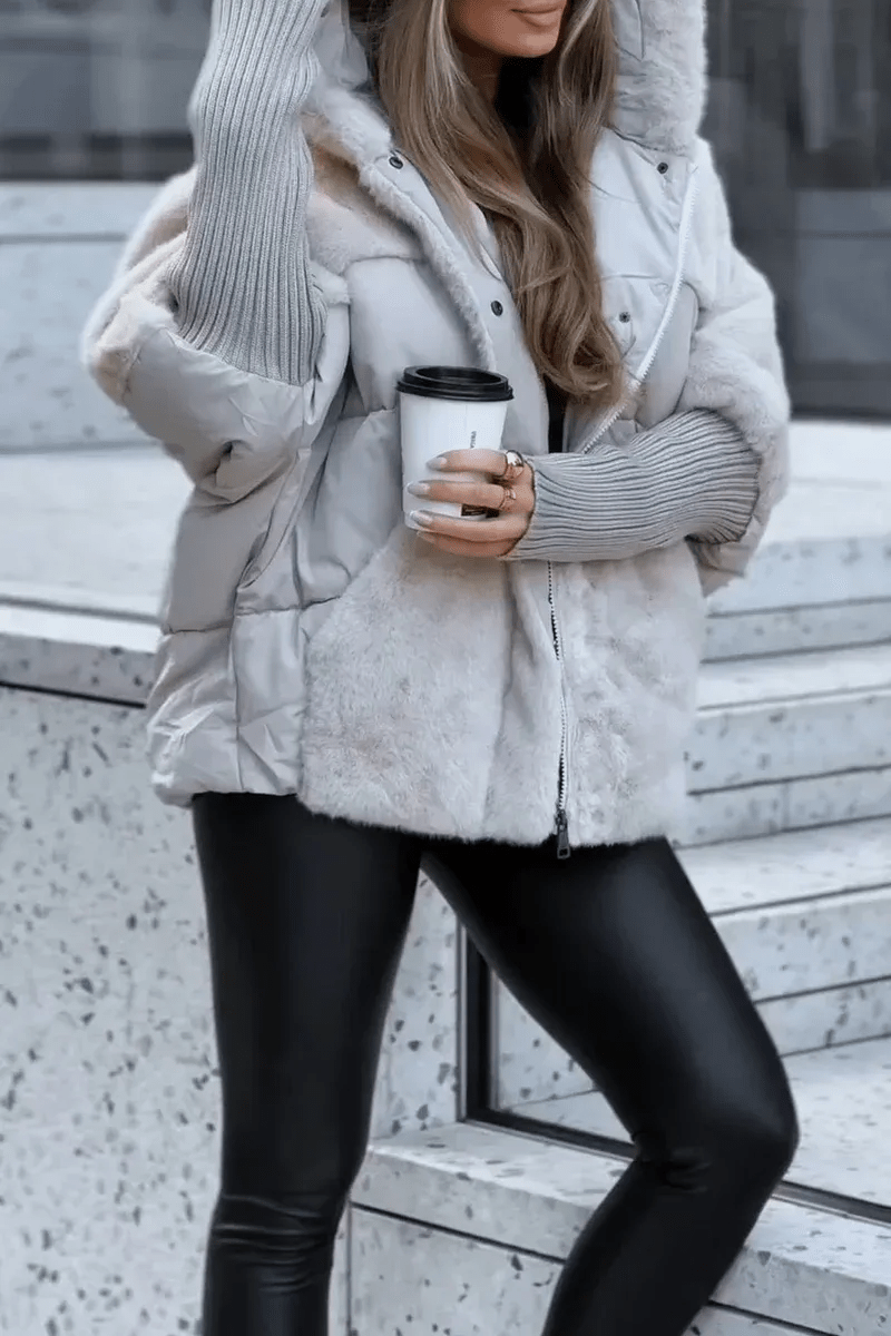 MARISA™ - Plush Comfort Hooded Jacket - Beaumonts Closet Toronto
