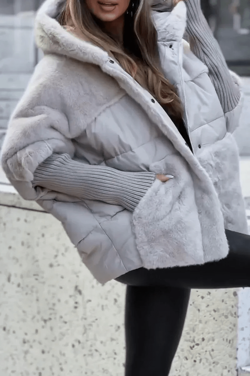 MARISA™ - Plush Comfort Hooded Jacket - Beaumonts Closet Toronto