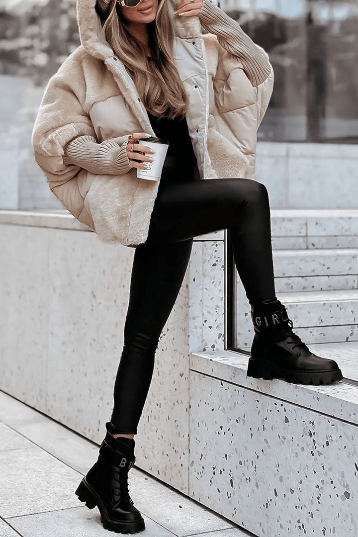 MARISA™ - Plush Comfort Hooded Jacket - Beaumonts Closet Toronto