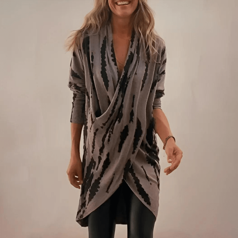 MARISSA™ | Casual V - Neck Wrap Top - Beaumonts Closet Toronto