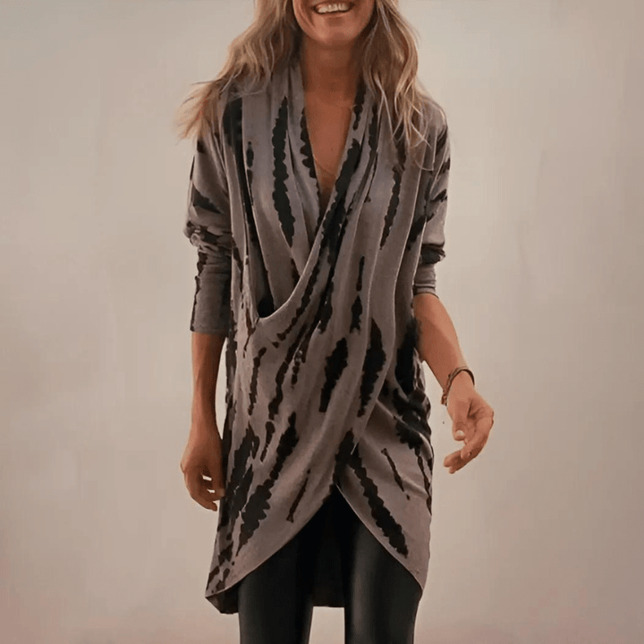 MARISSA™ | Casual V - Neck Wrap Top - Beaumonts Closet Toronto