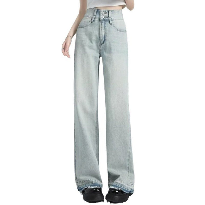 MAVINA™ – Summer Loose Fit Hem Jeans - Beaumonts Closet Toronto