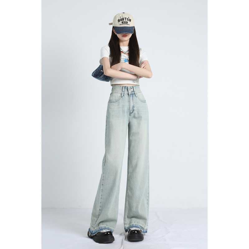 MAVINA™ – Summer Loose Fit Hem Jeans - Beaumonts Closet Toronto