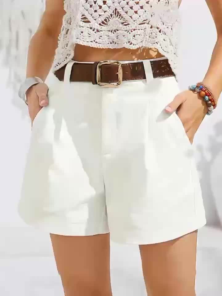 MÉLANIE™ - Chic High - Waist Shorts - Beaumonts Closet Toronto