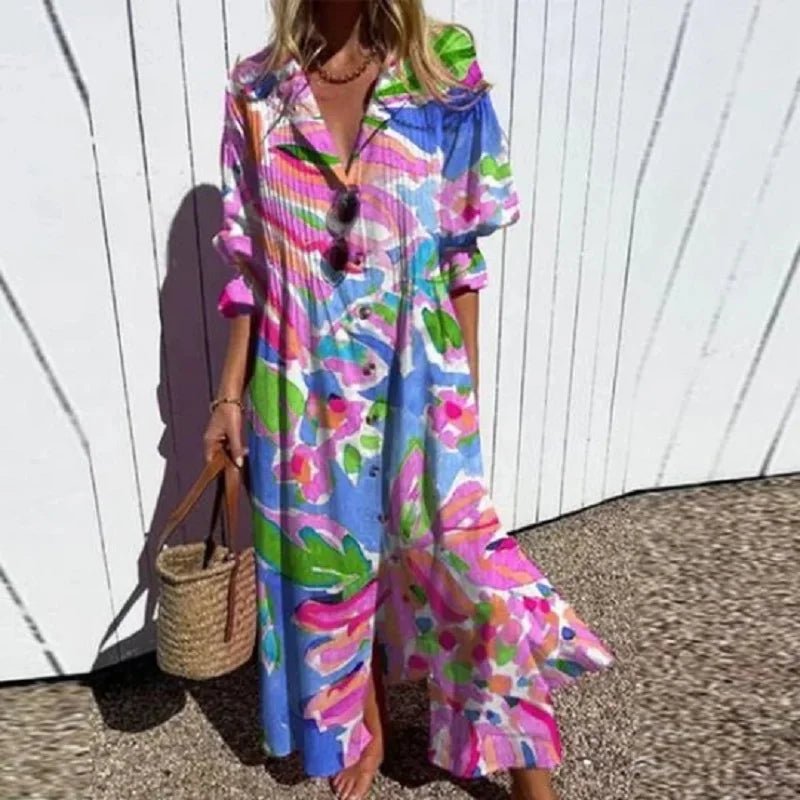 MELISSA™ - Chic Boho Maxi Dress - Beaumonts Closet Toronto