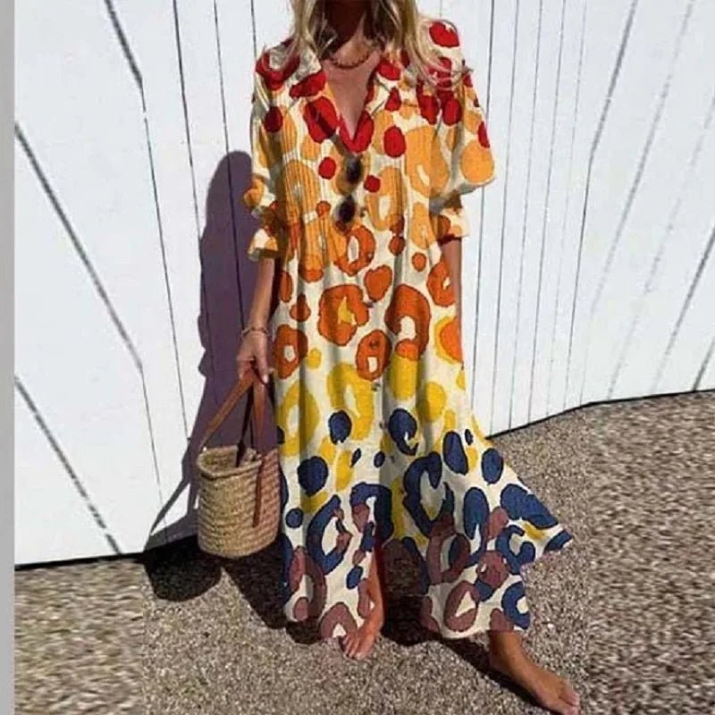 MELISSA™ - Chic Boho Maxi Dress - Beaumonts Closet Toronto
