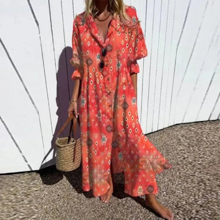 MELISSA™ - Chic Boho Maxi Dress - Beaumonts Closet Toronto