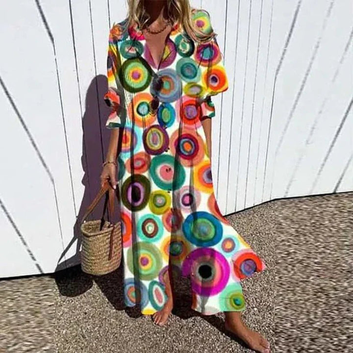 MELISSA™ - Chic Boho Maxi Dress - Beaumonts Closet Toronto