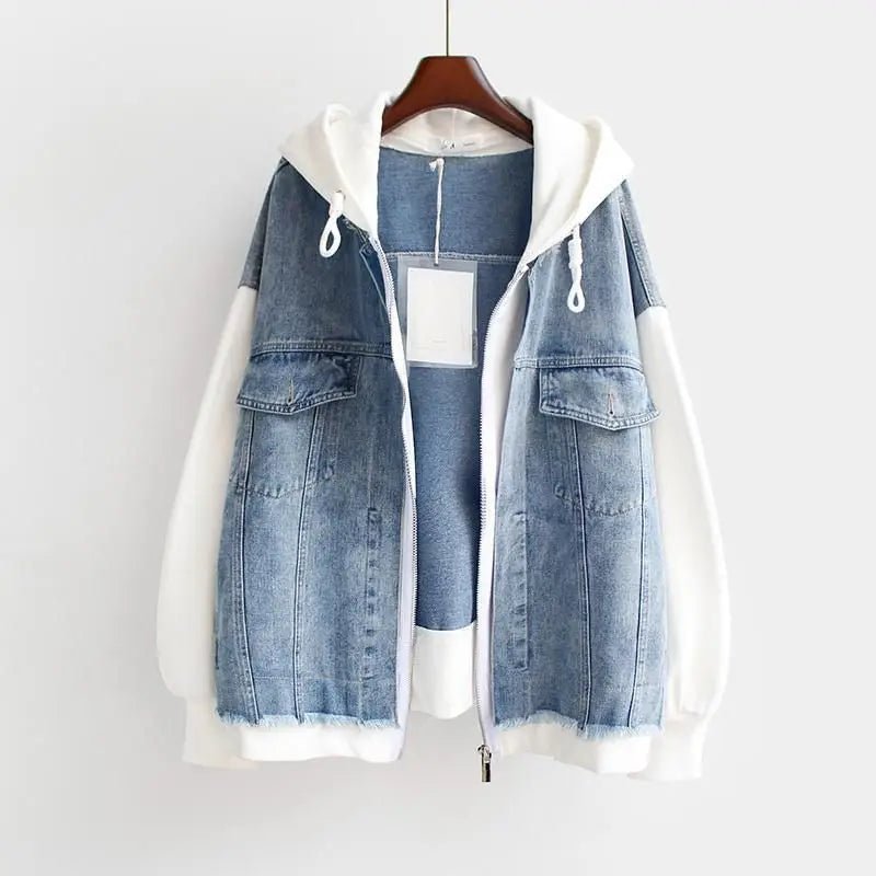 MIRA™ | Dual - Tone Denim Jacket - Beaumonts Closet Toronto