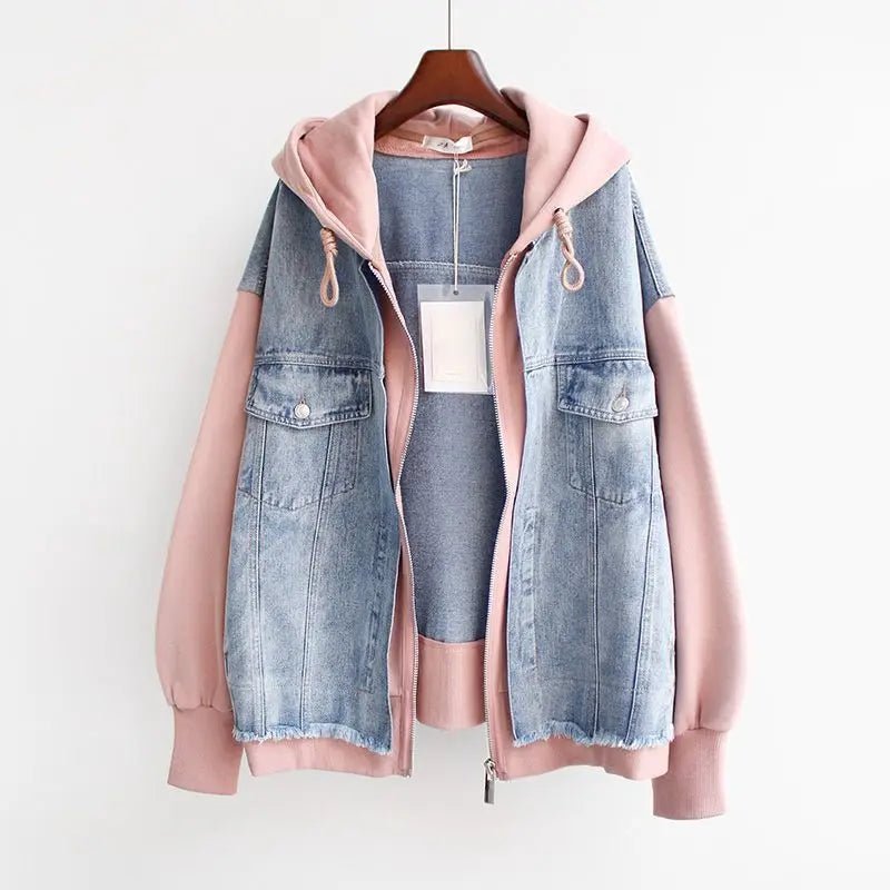 MIRA™ | Dual - Tone Denim Jacket - Beaumonts Closet Toronto