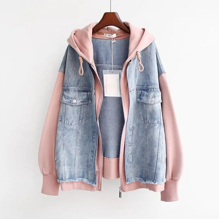 MIRA™ | Dual - Tone Denim Jacket - Beaumonts Closet Toronto