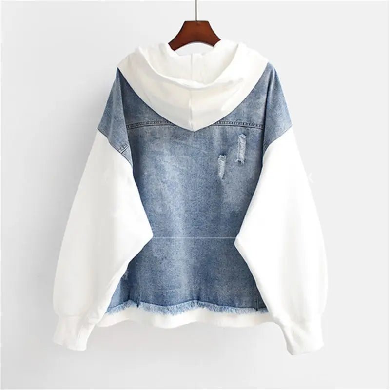 MIRA™ | Dual - Tone Denim Jacket - Beaumonts Closet Toronto
