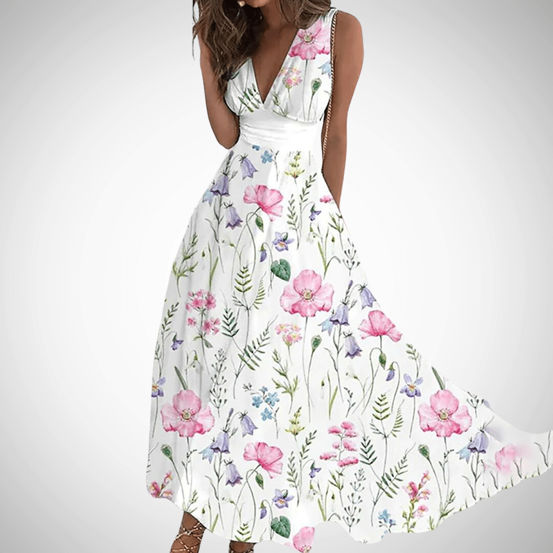 MIRIANNE™ - Timeless Floral Maxi Dress - Beaumonts Closet Toronto