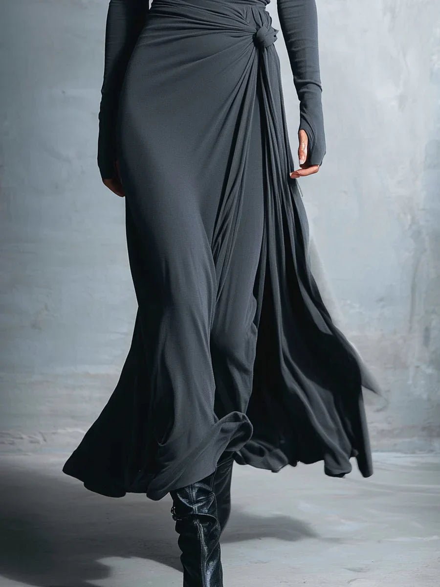 Naiara ❘ Maxi dress with side knot - Beaumonts Closet Toronto