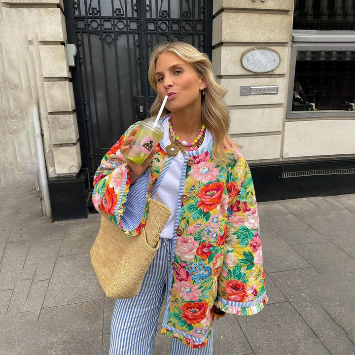 NICOLE™ - Trendy Printed Jacket - Beaumonts Closet Toronto