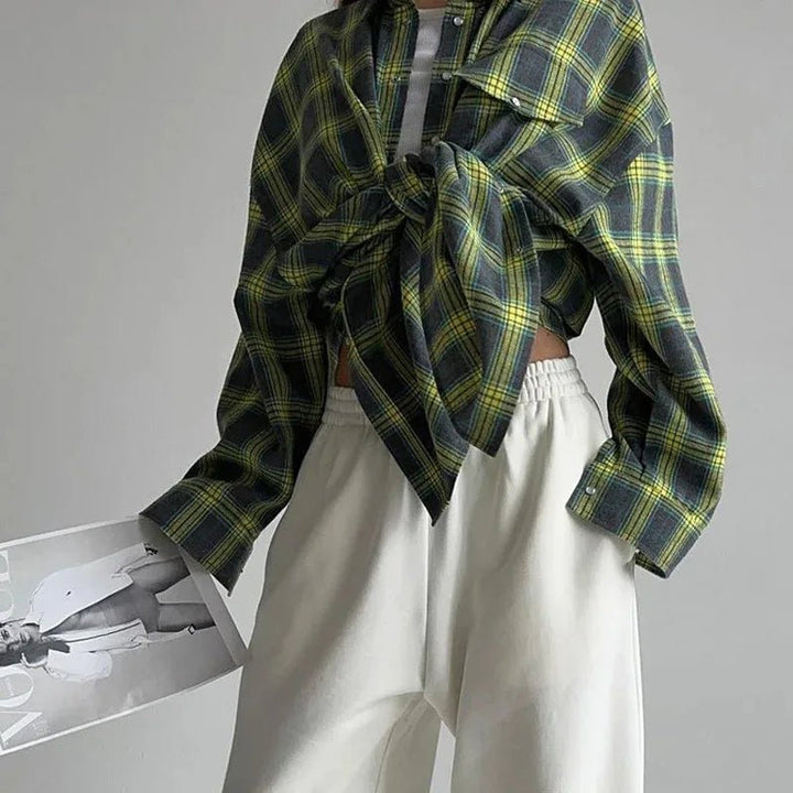 Norah | Casual Plain Flannel - Beaumonts Closet Toronto