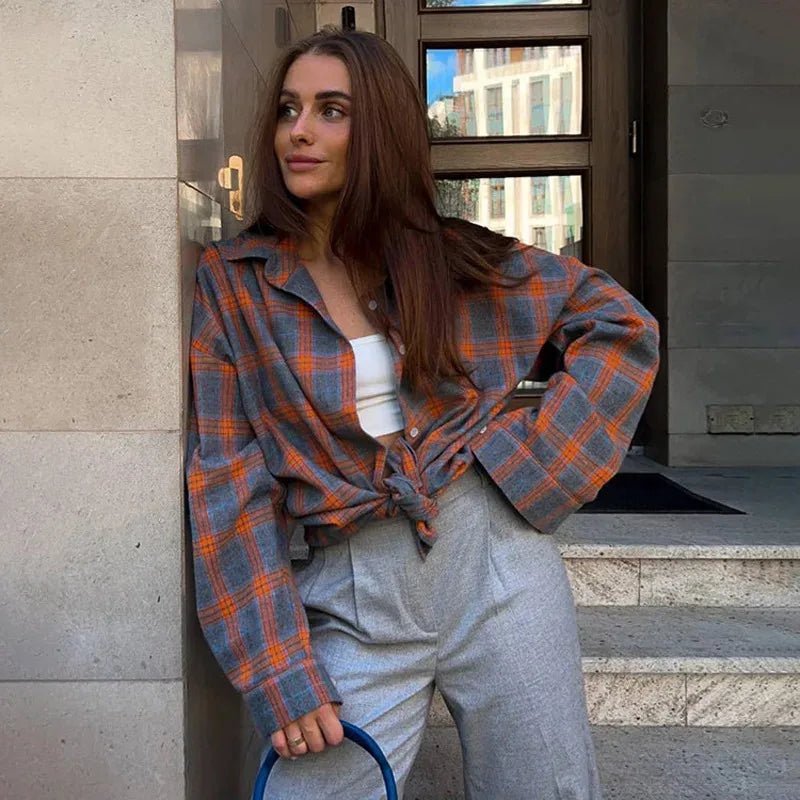 Norah | Casual Plain Flannel - Beaumonts Closet Toronto