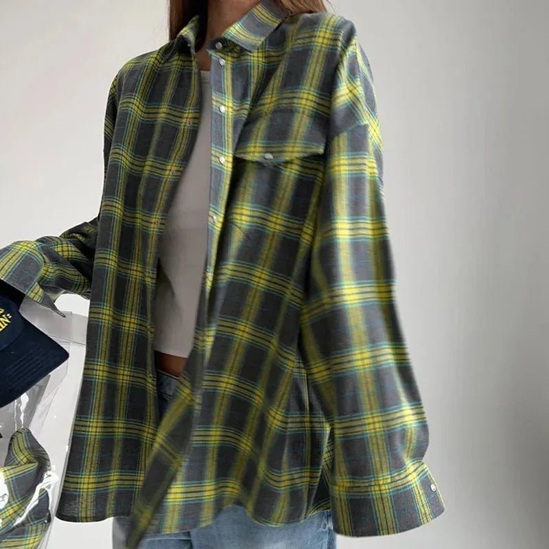 Norah | Casual Plain Flannel - Beaumonts Closet Toronto