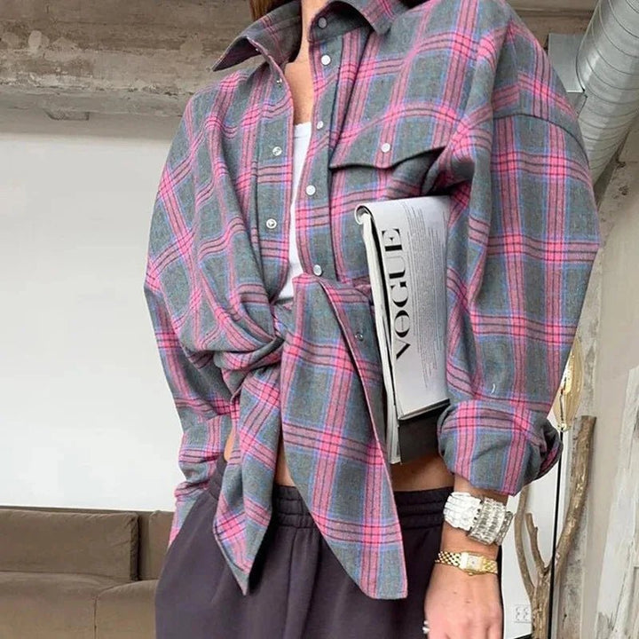 Norah | Casual Plain Flannel - Beaumonts Closet Toronto