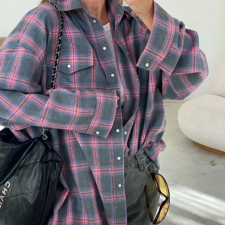 Norah | Casual Plain Flannel - Beaumonts Closet Toronto