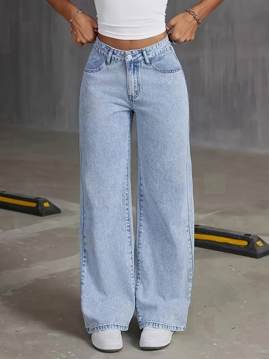 PHILIPPA™ - Trendy High - Waisted Denim - Beaumonts Closet Toronto