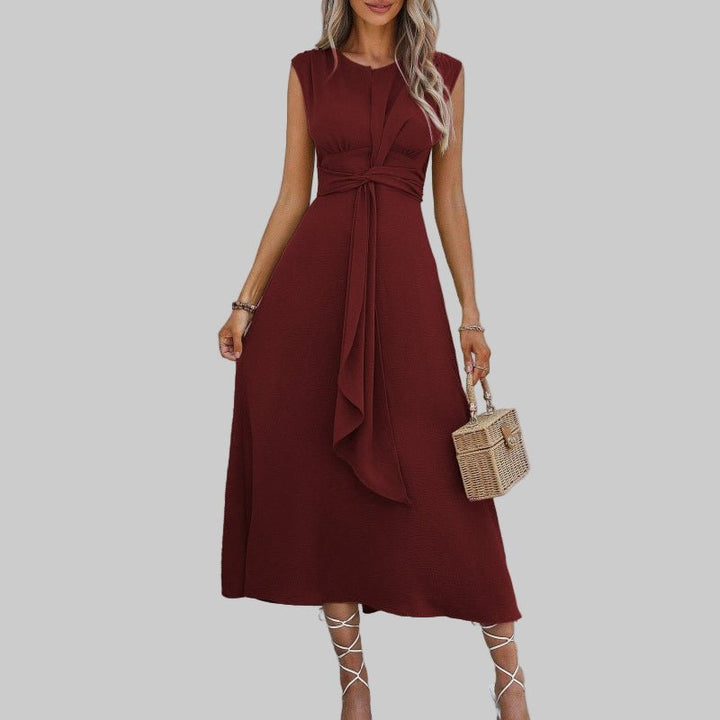 REESE™ - Elegant Sleeveless Round Neck Maxi Dress - Beaumonts Closet Toronto