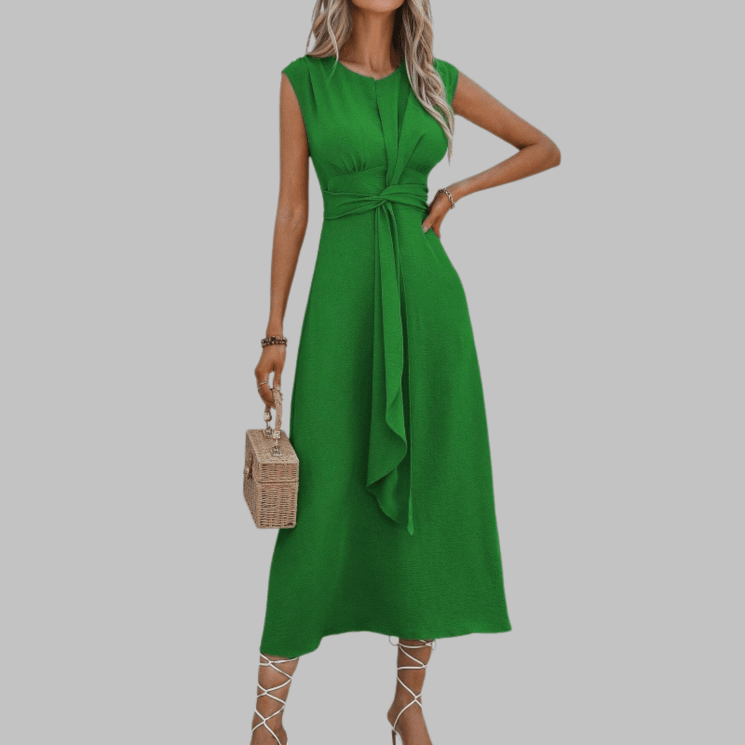 REESE™ - Elegant Sleeveless Round Neck Maxi Dress - Beaumonts Closet Toronto