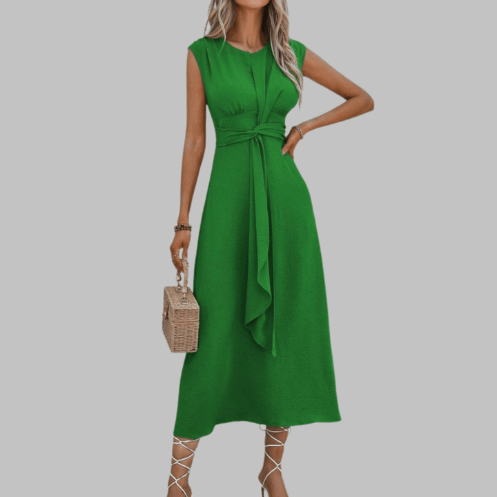 REESE™ - Elegant Sleeveless Round Neck Maxi Dress - Beaumonts Closet Toronto