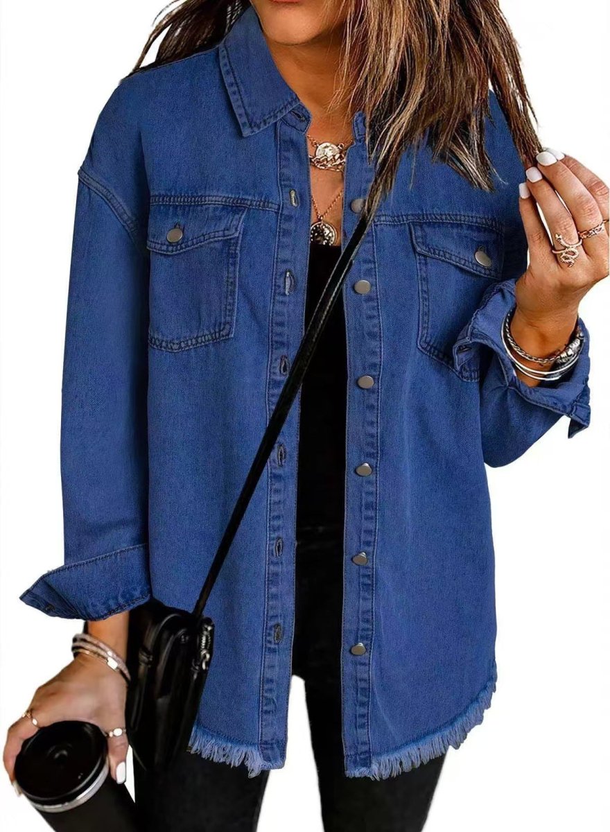 ROXANE™ - Classic Everyday Denim Jacket - Beaumonts Closet Toronto