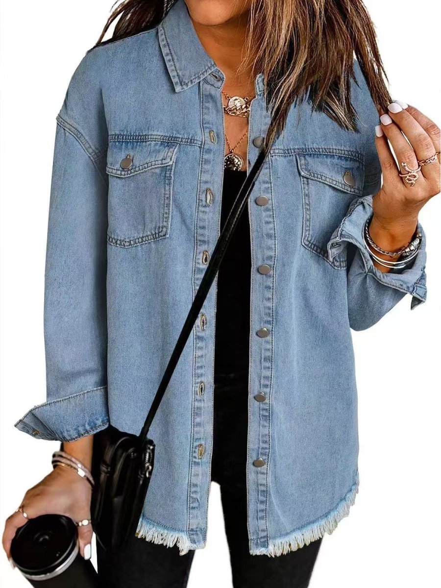 ROXANE™ - Classic Everyday Denim Jacket - Beaumonts Closet Toronto