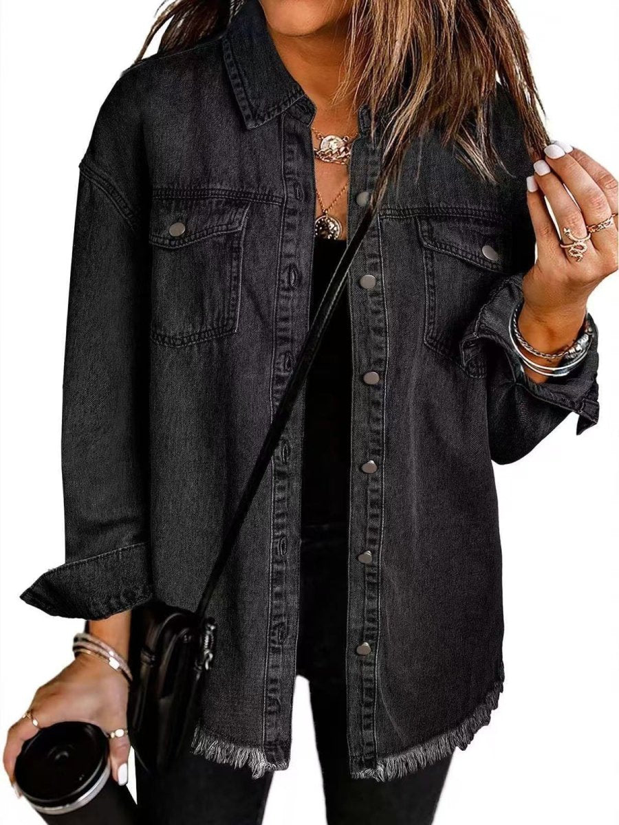 ROXANE™ - Classic Everyday Denim Jacket - Beaumonts Closet Toronto