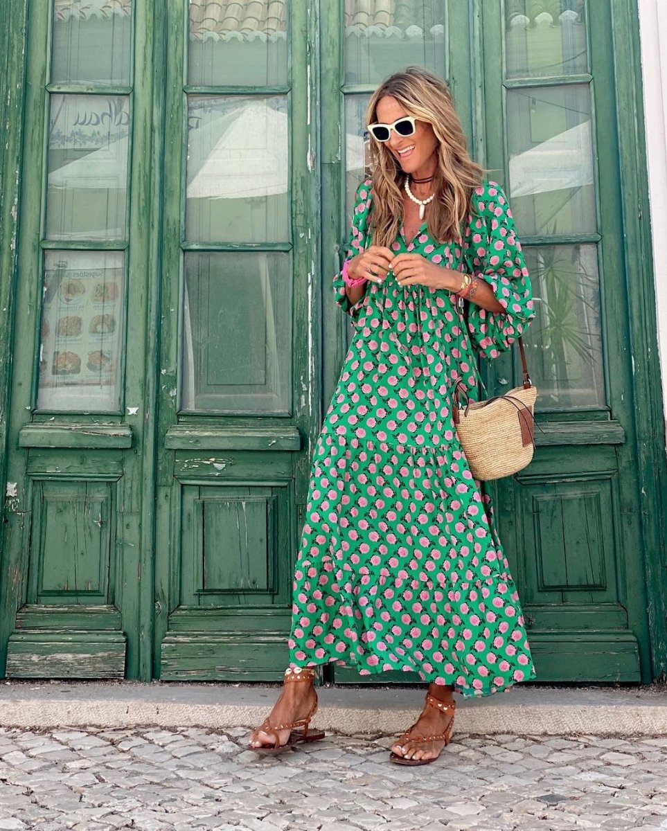 SABINE™ - Boho Chic Maxi Dress - Beaumonts Closet Toronto