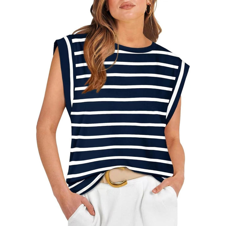 SAMPAGUITA™ – Comfy Loose Fit Crew Neck Summer Top - Beaumonts Closet Toronto