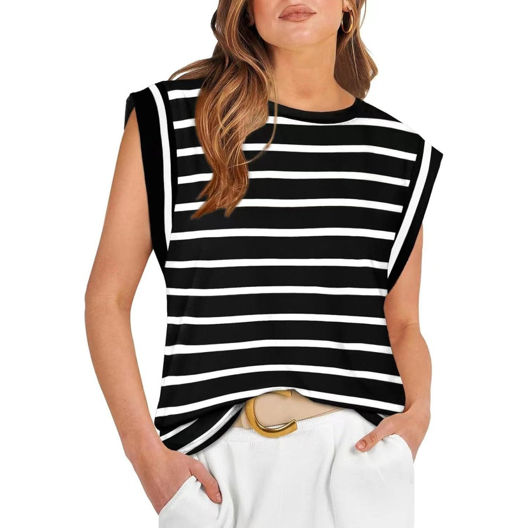 SAMPAGUITA™ – Comfy Loose Fit Crew Neck Summer Top - Beaumonts Closet Toronto