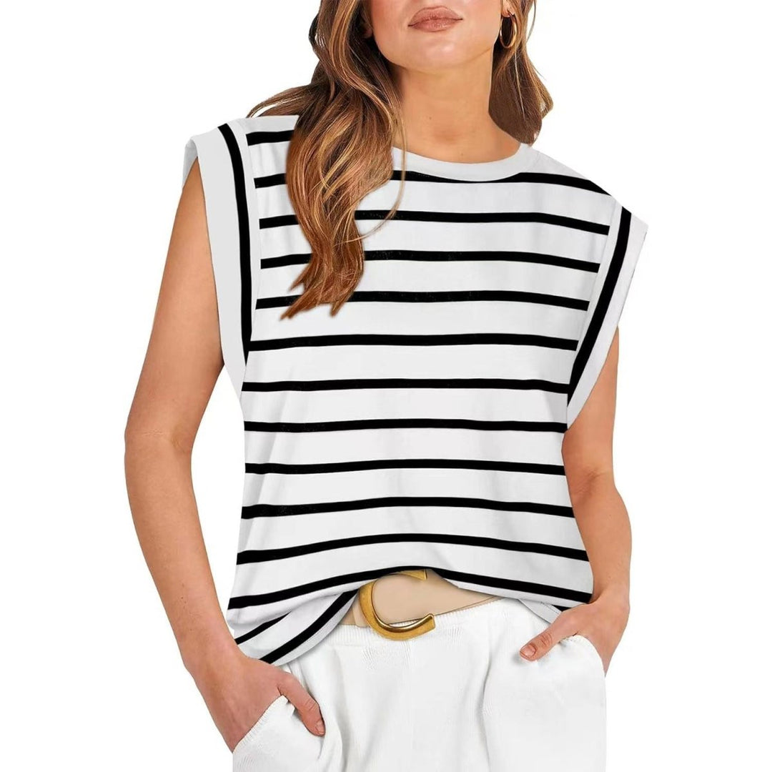 SAMPAGUITA™ – Comfy Loose Fit Crew Neck Summer Top - Beaumonts Closet Toronto