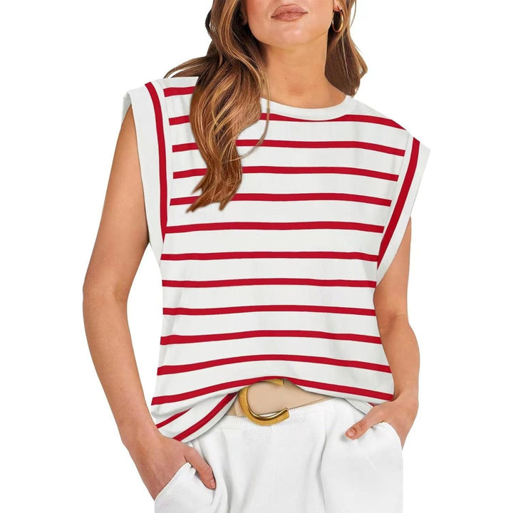 SAMPAGUITA™ – Comfy Loose Fit Crew Neck Summer Top - Beaumonts Closet Toronto