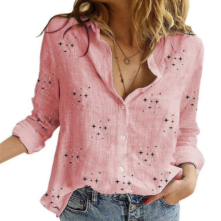 SANDRA™ – Classic Printed Blouse - Beaumonts Closet Toronto
