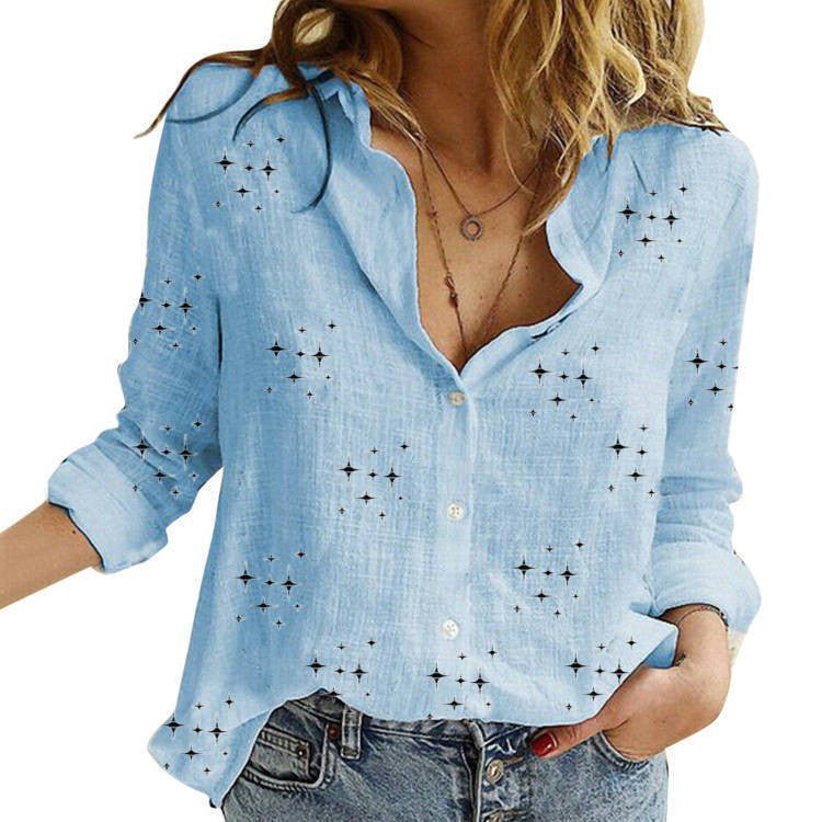 SANDRA™ – Classic Printed Blouse - Beaumonts Closet Toronto