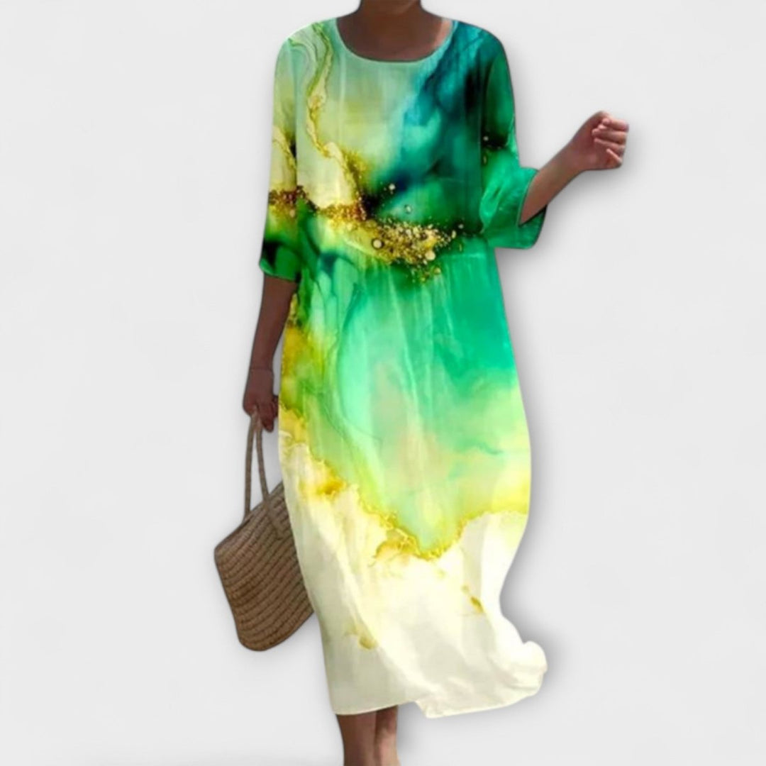 SHAE™ - Elegant Floral Maxi Dress - Beaumonts Closet Toronto