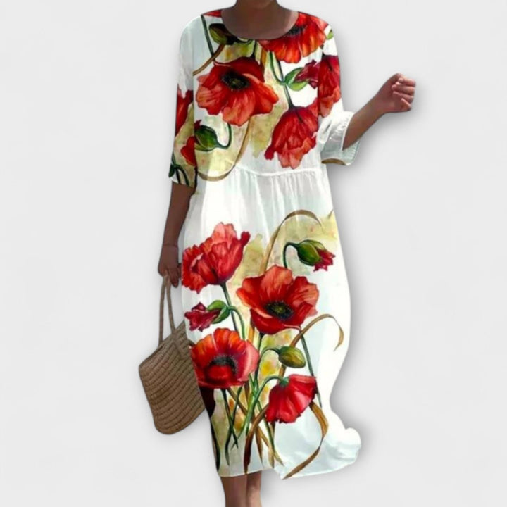 SHAE™ - Elegant Floral Maxi Dress - Beaumonts Closet Toronto